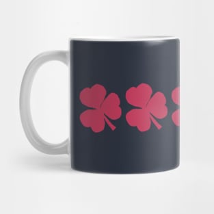 Five Magenta Shamrocks for St Patricks Day Mug